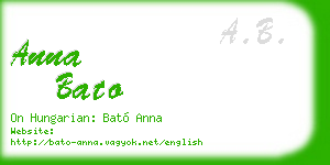 anna bato business card